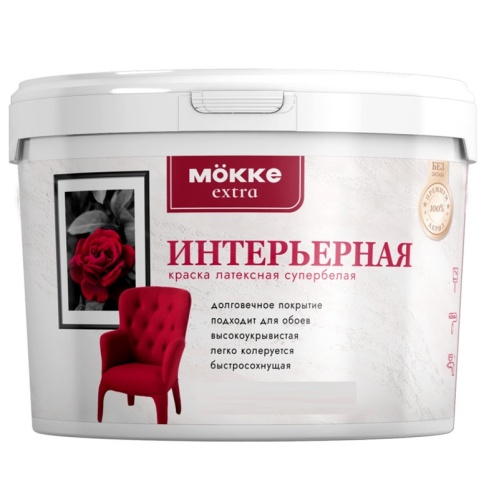 Краска акриловая интерьерная Mokke Extra 10415 3 кг