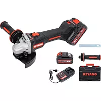 Угловая шлифмашина KEYANG DG20BLH-125SV (Set) 125 мм, 2 АКБ+1 ЗУ