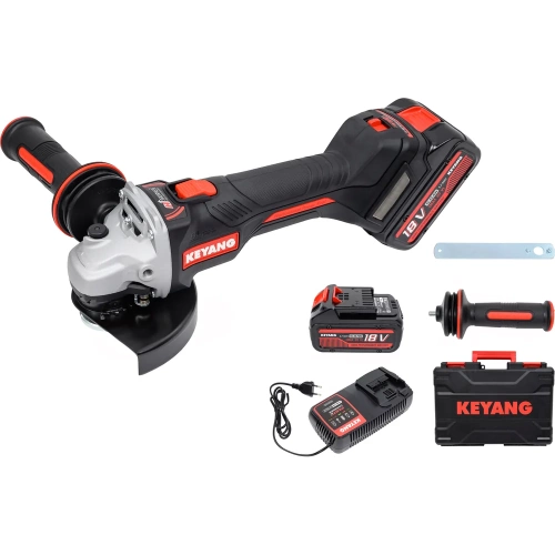 Угловая шлифмашина KEYANG DG20BLH-125SV (Set) 125 мм, 2 АКБ+1 ЗУ