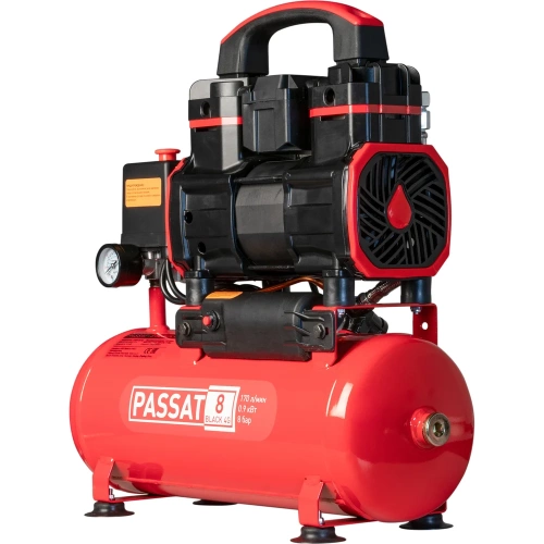 Компрессор АВРОРА PASSAT-8 BLACK 4G тихий, без масл. (8л, 170л/мин, 0.9кВт) 41664 фото 6