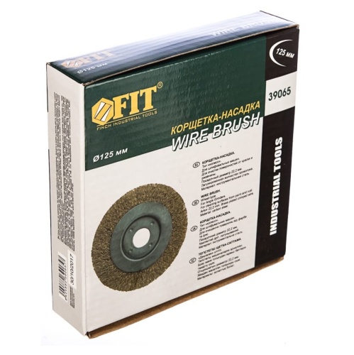 Корщетка-колесо Fit 39065 стальная волнистая 125 мм фото 3