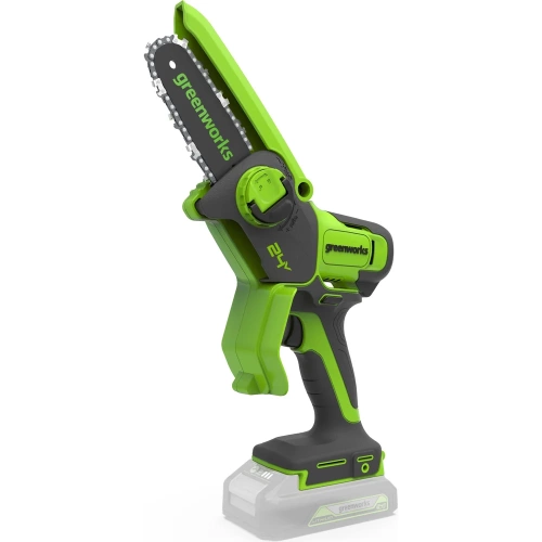 Цепная мини пила аккумуляторная GreenWorks 24V, 10см, c 1хАКБ 2Ач с USB и ЗУ 2008207USB2 фото 3