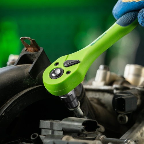 Ключ-трещотка 3/8", CrV, 72 зуба, с быстрым сбросом Сибртех фото 11