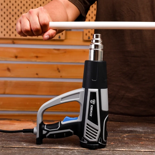 Фен строительный DEKO HG2500 PRO в кейсе, с LCD дисплеем, 2500 Вт 085-1131 фото 10