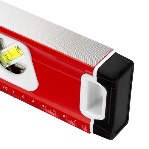 Уровень алюминиевый, магнит, фрезерованный, 3 глазка (1 зеркальный) двухкомпонентные рукоятки, 800 мм Matrix фото 6