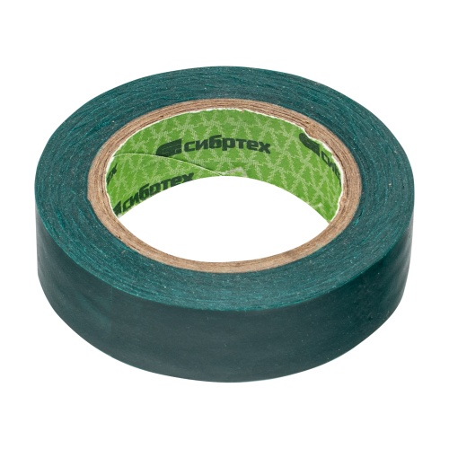 Изолента ПВХ, 15 мм х 10 м, зеленая Сибртех фото 2