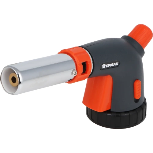 Горелка газовая с керамическим изолятором ЕРМАК регулятор подачи воздуха, кнопка блокировки, 16x7x5 см 116-050