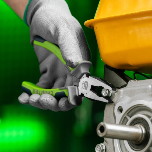 Плоскогубцы комбинированные, 160 мм, фосфатирование, трехкомпонентные рукоятки Сибртех фото 11