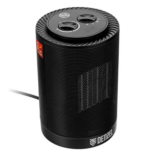 Тепловентилятор керамический DTFC-1200S, вращение, 3 реж., вент., нагрев 600/1200 Вт Denzel фото 2