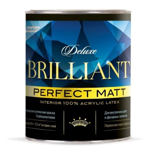 Краска интерьерная Parade Deluxe Brilliant perfect matt База С 0,9 л