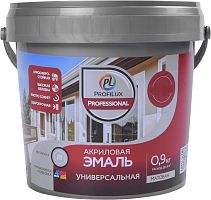 Эмаль акриловая универсальная Profilux Professional база 3 матовая прозрачная 0,9 кг