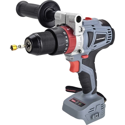 Аккумуляторная дрель бесщеточная ударная Profipower MKDHP-18V (без акб,18В,80Нм, 2 скорости,магнитная бита,рукоятка,в коробке) E0162 фото 3 Аккумуляторная дрель бесщеточная ударная Profipower MKDHP-18V (без акб,18В,80Нм, 2 скорости,магнитная бита,рукоятка,в коробке) E0162 фото 3