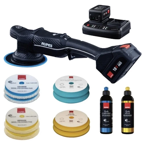 Вращательно-орбитальная полировальная аккумуляторная машинка RUPES HLR21#230/DE/CB2/BAS