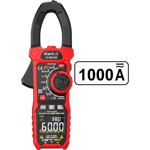 Токовые клещи iCarTool постоянного/переменного тока, 1000A IC-M210D