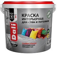 Краска интерьерная для стен и потолков акриловая Dali глубокоматовая база А 5 л