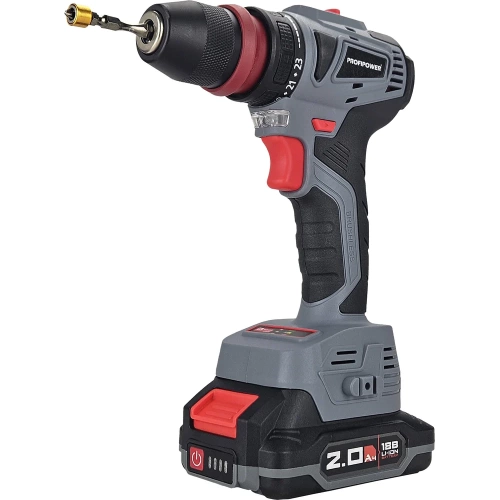 Аккумуляторный бесщеточный шуруповерт Profipower MKBL-18BM Li-ion-2шт, 18В, 2.0Ач, съемный патрон, З/У, 0.8-10 мм, кейс T0057 фото 4 Аккумуляторный бесщеточный шуруповерт Profipower MKBL-18BM Li-ion-2шт, 18В, 2.0Ач, съемный патрон, З/У, 0.8-10 мм, кейс T0057 фото 4