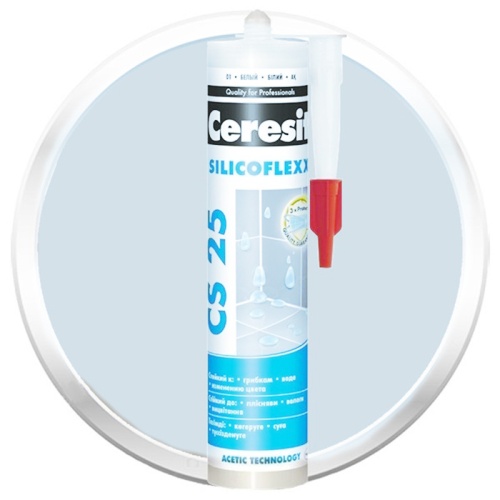 Затирка-герметик силиконовая Ceresit CS 25 небесный 0,28 л