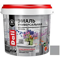 Эмаль универсальная акриловая Dali 80236 атмосферостойкая полуматовая база А серая RAL 7004 0,9 кг