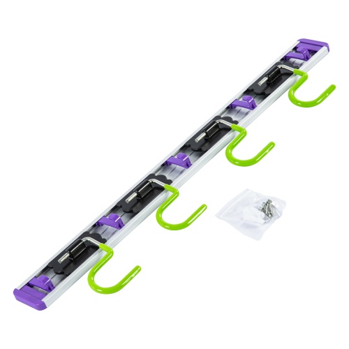 Алюминиевый настенный держатель для садового инструмента, 4 крюка, Palisad фото 5