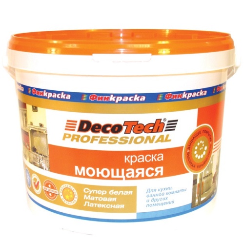 Краска интерьерная DecoTech Professional моющаяся 3 л