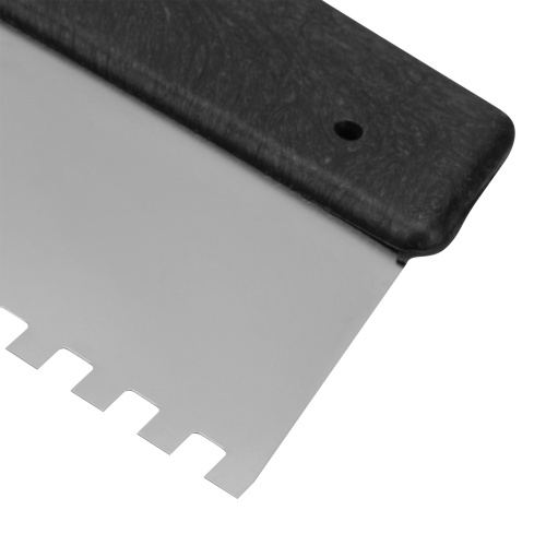 Шпатель из нержавеющей стали, 300 мм, зуб 8 х 8 мм, пластмассовая ручка Сибртех фото 4