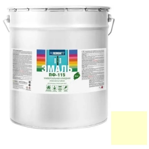 Эмаль Proremontt ПФ-115 RAL 1015 слоновая кость 20 кг Эмаль Proremontt ПФ-115 RAL 1015 слоновая кость 20 кг