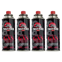 Газ углеводородный сжиженный в баллоне TRUCKER всесезонный, 220 г, набор 4 штуки ТРг-10/0-220-Т04