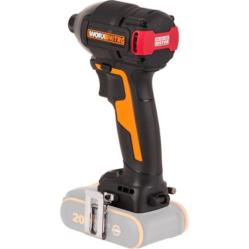 Винтоверт ударный WORX бесщеточный аккумуляторный, 20В, 200Нм, без АКБ и ЗУ, коробка WX265.9 фото 3 Винтоверт ударный WORX бесщеточный аккумуляторный, 20В, 200Нм, без АКБ и ЗУ, коробка WX265.9 фото 3