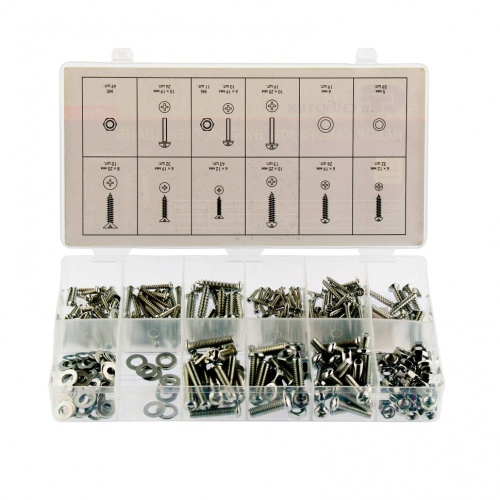 Набор Сибртех 47609 347 предметов саморезов/винтов/гаек/шайб фото 3