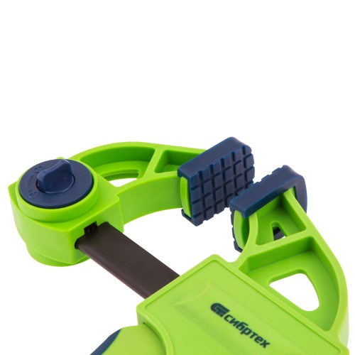 Струбцина F-образная, быстрозажимная, 900 х 70 х 1130 мм, пластиковый корпус, фиксатор, двухкомпонентная рукоятка Сибртех фото 3