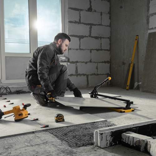 Плиткорез рельсовый 600х16мм, каретка на подш., стальная станина, усил. рукоятка-пенал Denzel фото 11