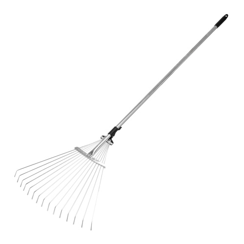 Грабли веерные стальные, 190 - 520 х 1200 - 1500 мм, 15 зубьев, раздвижные, стальной черенок, Palisad