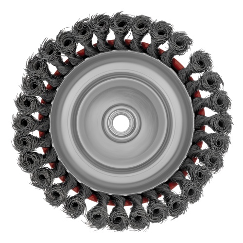 Щетка для УШМ, 150 мм, М14, "чашка", крученая проволока 0.35 мм Matrix фото 4