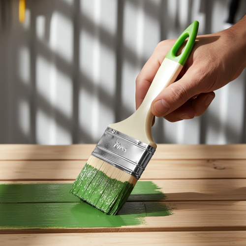 Кисть флейцевая, 70*8, натуральная щетина, пластиковая ручка, 10шт Сибртех фото 10