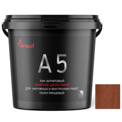 Лак акриловый Аквест-5 полуглянцевый Палисандр 1 кг