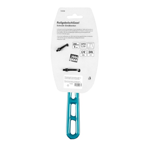 Ключ разводной 200 мм, CrV, облегченный Gross фото 7