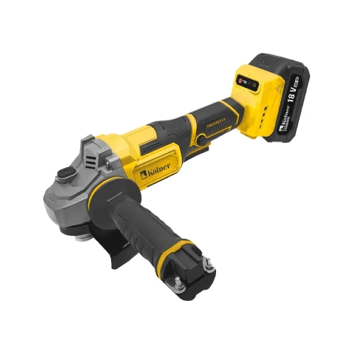 Машина углошлифовальная аккумуляторная Kolner (УШМ), 18V UNI-M, BL, 125 мм, KAG 18-125BL2K, 5200-7500 об/мин 8020700033
