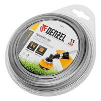 Леска для триммера армированная алюминием квадратная, 3,0мм х 15м, блистер ALUFLEX Denzel