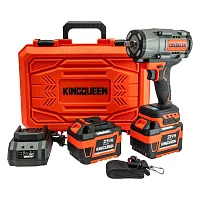 Гайковерт бесщеточный KINGQUEEN 2 АКБ, 21В, 1/2, 1000N/m, KQ-288
