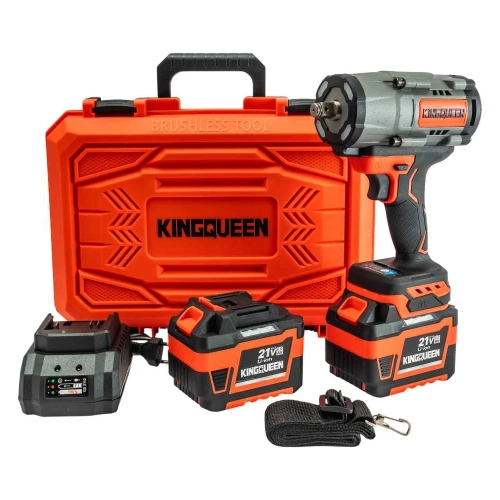 Гайковерт бесщеточный KINGQUEEN 2 АКБ, 21В, 1/2, 1000N/m, KQ-288 Гайковерт бесщеточный KINGQUEEN 2 АКБ, 21В, 1/2, 1000N/m, KQ-288