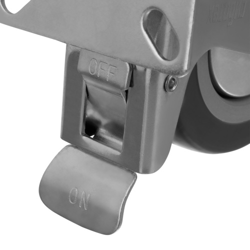 Колесо поворотное с тормозом D 100 мм, крепление  платформенное Сибртех фото 5