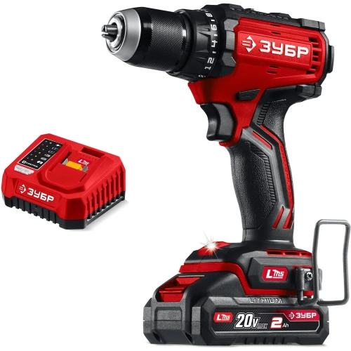 Бесщеточная дрель-шуруповерт ЗУБР 20 В, 65 Н·м, 1 АКБ LMS (2 А·ч) ДБ-65-21