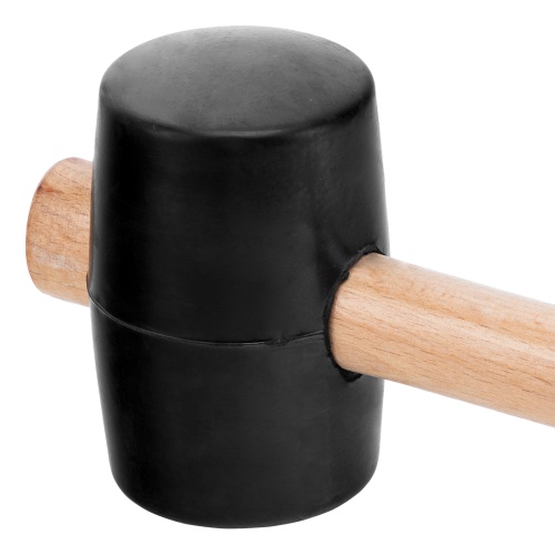 Киянка резиновая, 680 г, черная резина, деревянная рукоятка Sparta фото 3