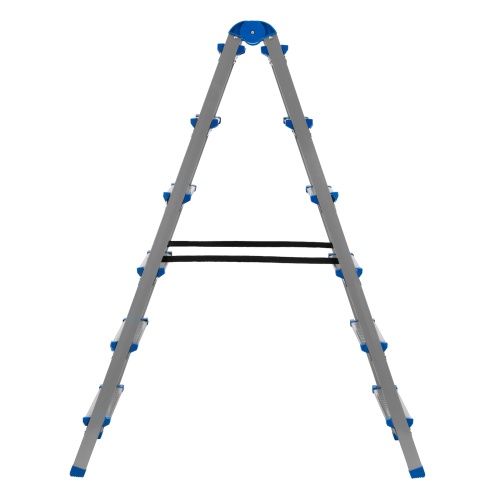 Стремянка двухсторонняя 6 ступеней, сталь профиль, стальные ступени, Сибртех фото 3