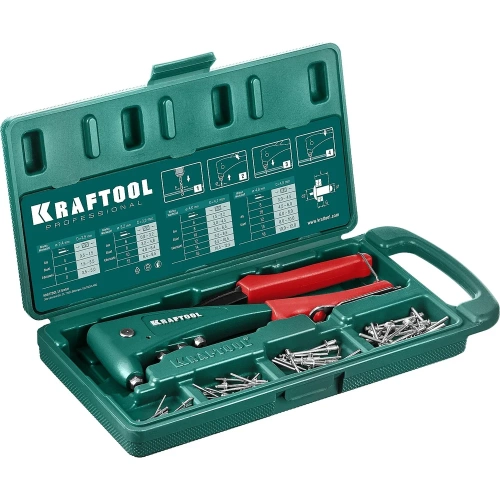 Литой заклепочник в кейсе KRAFTOOL X-5F удержание заклепки, 2.4 - 4.8 мм 31173-H6_z01 фото 3