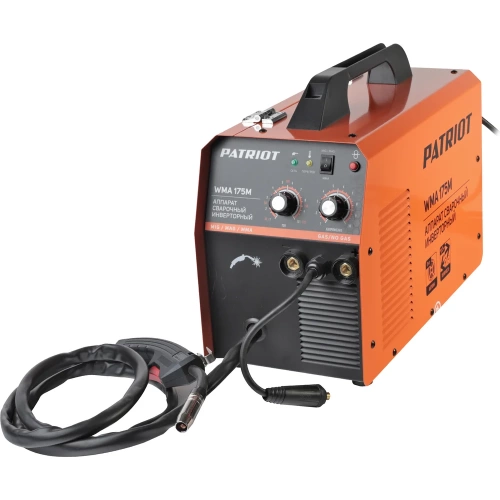 Сварочный инверторный полуавтомат PATRIOT WMA 175M MIG/MAG/MMA, полуавтоматическая сварка в среде 605302150