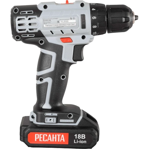 Аккумуляторная дрель-шуруповерт Ресанта ДА-50Л2-18А 75/14/9 фото 5