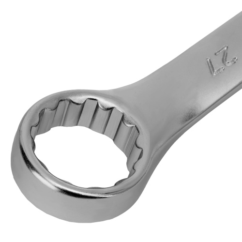 Ключ комбинированный, 27 мм, CrV, матовый хром Stels фото 4