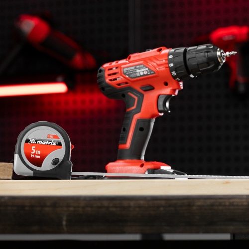 Рулетка Continuous fixation,5 м х 19 мм,двухкомпонентный корпус,плавная фиксация Matrix фото 8