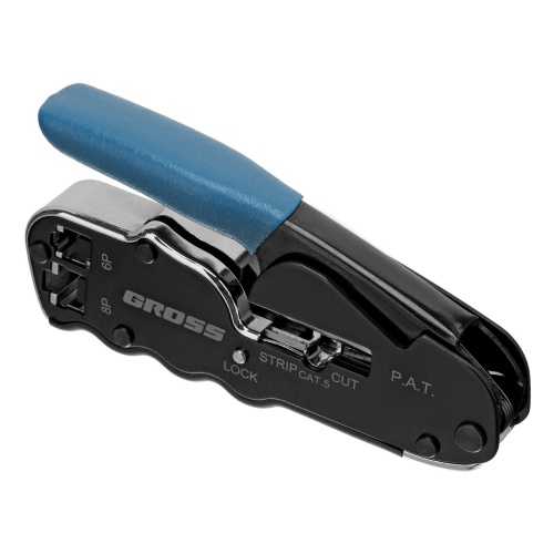 Клещи для обжима телефонных и компьютерных клемм RJ45, 8P и RJ11/12, 6P, компактный размер, CAT5 Gross фото 5